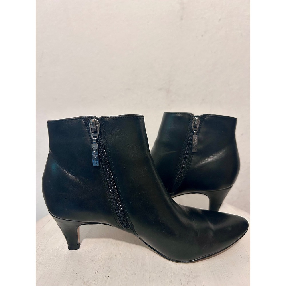 Limelight Moira Womens Black Pointed Toe Kitten Heel Ankle Boots Size 6.5